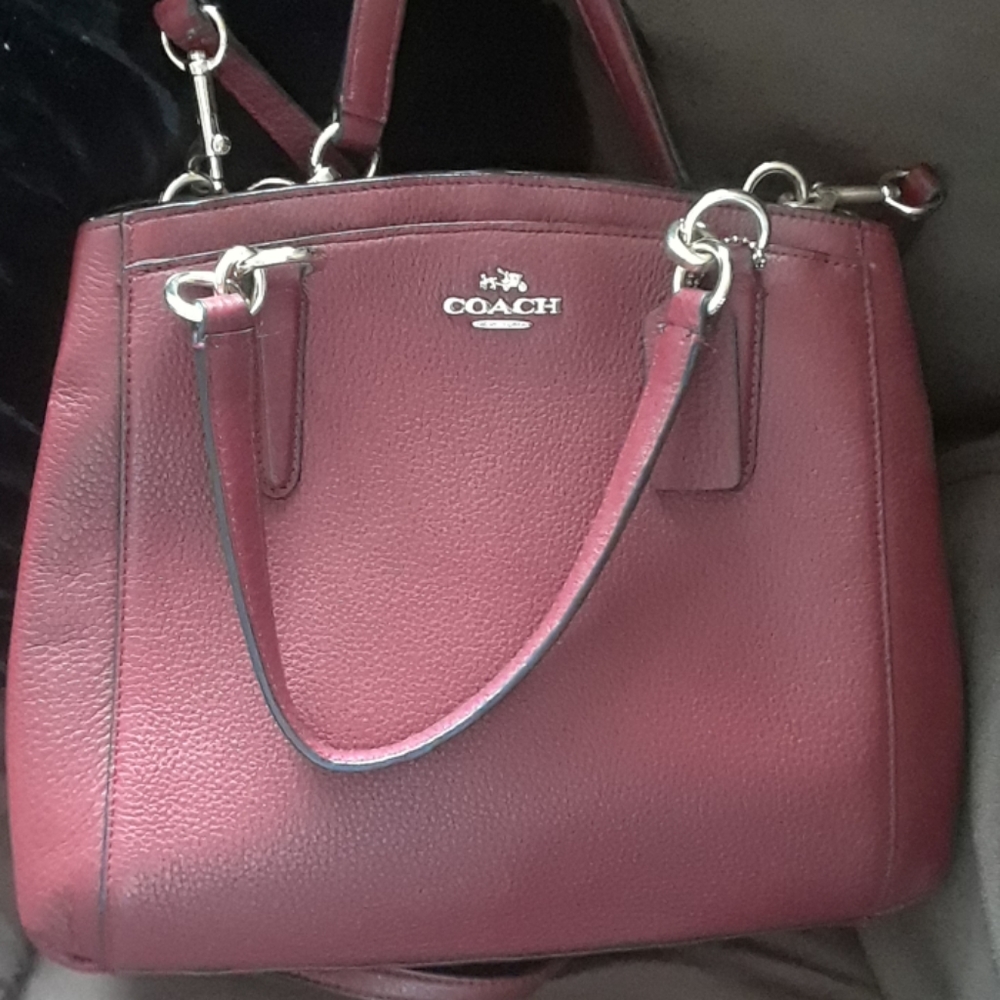 Coach pebbled leather satchel
